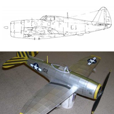 #P89. REPUBLIC P-47D/N THUNDERBOLT WW2 USAAF FIGHTER/FIGHTER- BOMBER